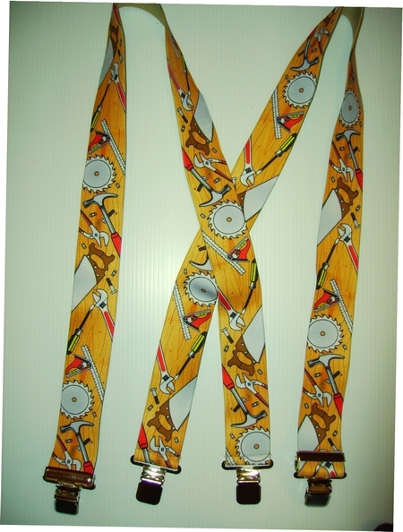 CARPENTER TOOLS Suspenders 1 1/2"X48" Suspenders with 4 strong 1"x 1" Grips and 2 Length Adjusters in the front, all in NICKEL FINISH.UB220N48CR#1