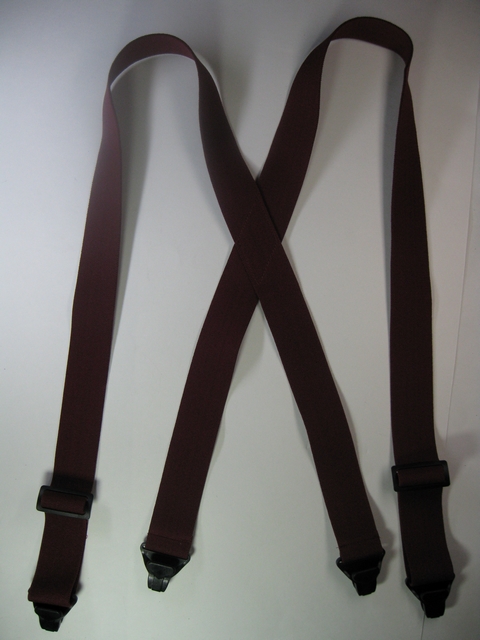 1 1/2"  "X" STYLE. Asstd. SIZES to fit 4' 8" to 6' 7" People. All Straps are stretchable Cotton/Polyester Hand Washable-Hang to Dry Material with 4 Strong Gripping Plastic Clips, allows passage through Metal Detectors without Beeping or Buzzing.       PB280K-C1C