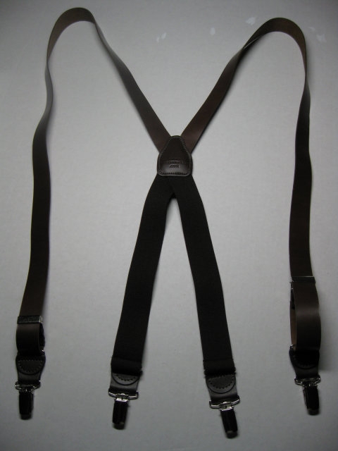 "X" Style 1" wide. Choose from Child to Adult Sizes. 2' 9" to 7' 5" tall. (30"-66" Straps) Entirely Flexible Smooth Genuine Leather Suspenders with 1" wide stretchable tension straps in the back to allow for a comfortable secure fit and has four CHROME 1/2"x 1" strong grips with Nylon Teeth. Has two CHROME Length Adjusters. X-ZC400N-E3C
