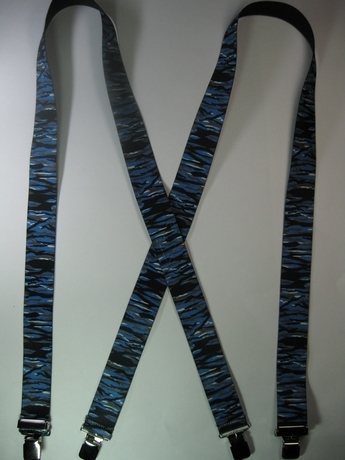 CAMOUFLAGE 1 1/2" X 60" SUSPENDERS With 2 Strong Chrome Adjusters And 4 Grips. UB220N60TSSK
