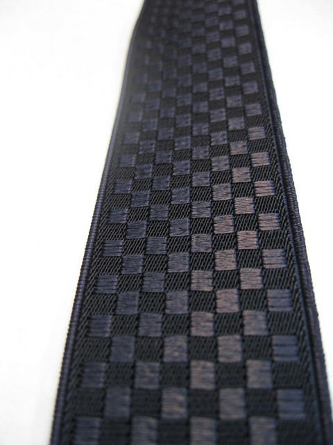 CHECKERED PATTERN NAVY COLOR "Y" STYLE 1 1/3" X 48" DELUXE SUSPENDERS-Cotton/Polyester Hand Washable-Hang to Dry Material.WITH GOLD GRIPS AND ADUSTERS YD-CHE76B48NAVYg