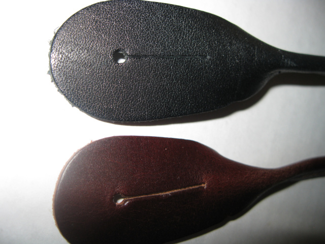 Replacement BROWN Leather Ears. One Pair in bag.
