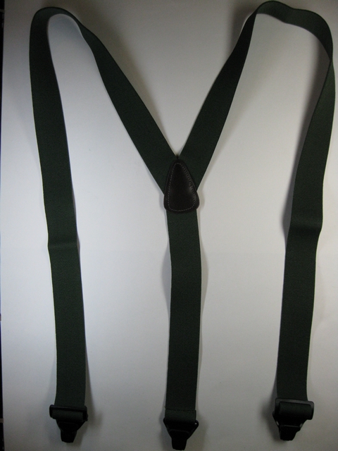 1 1/2"  "Y" STYLE. Asstd. SIZES to fit 4' 8" to 6' 7" People. All Straps are stretchable Cotton/Polyester Hand Washable-Hang to Dry Material with GENUINE LEATHER BACK PATCH and 3 Strong Gripping Plastic Clips, allows passage through Metal Detectors without Beeping or Buzzing.       PB480K-C1B
